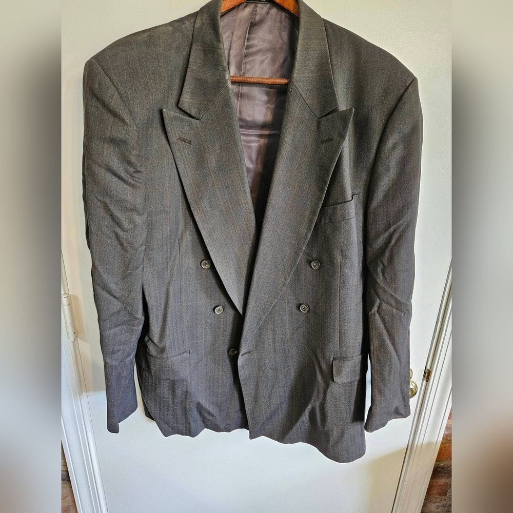 Men's Vintage Joseph Abboud dark gray wool sport coat sz 44